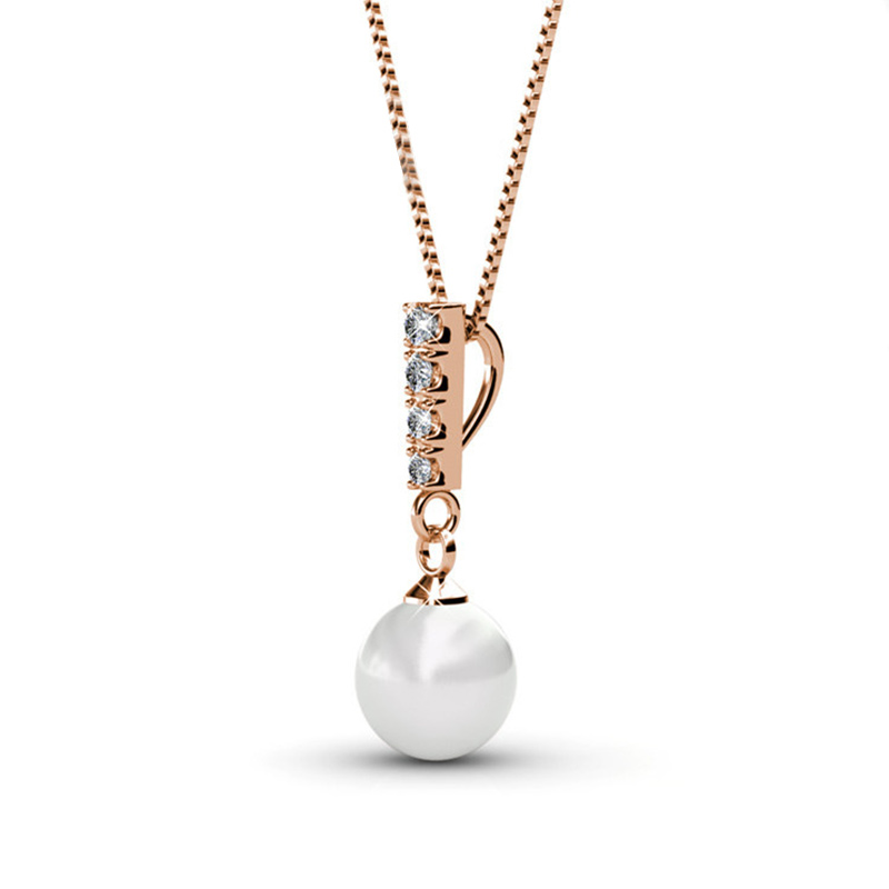 Small MOQ S925 Silver Summer New Women's Jewelry Pearl Necklace Fashion Temperament Clavicle Chain Necklace Vintage Jewelry