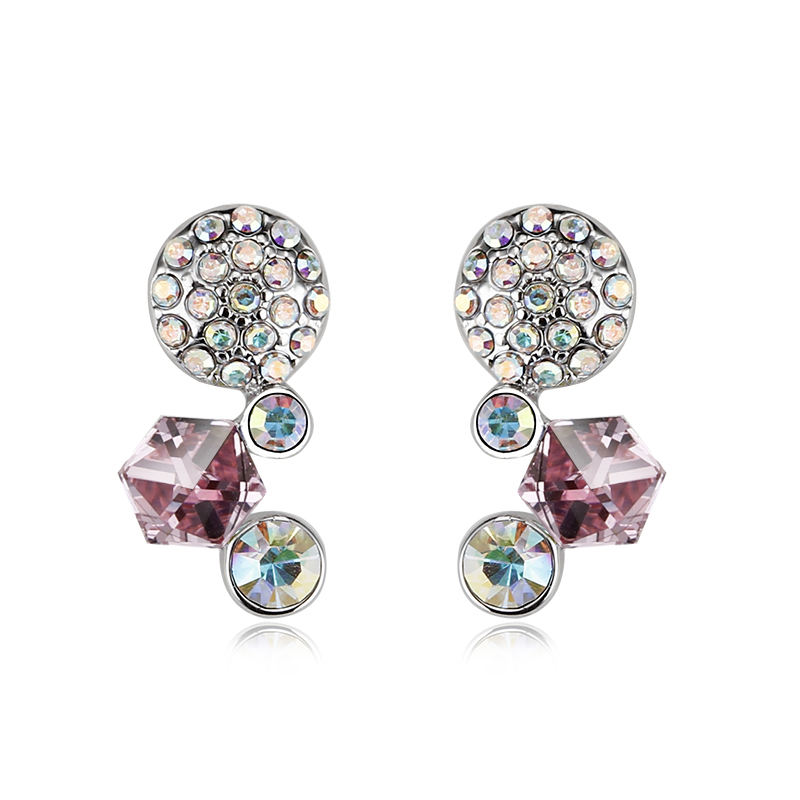Factory price Romantic Rose Austrian crystal Drop Earrings Fashion Beautiful Gift Jewelry for Women Dating Party Jewelry 20785