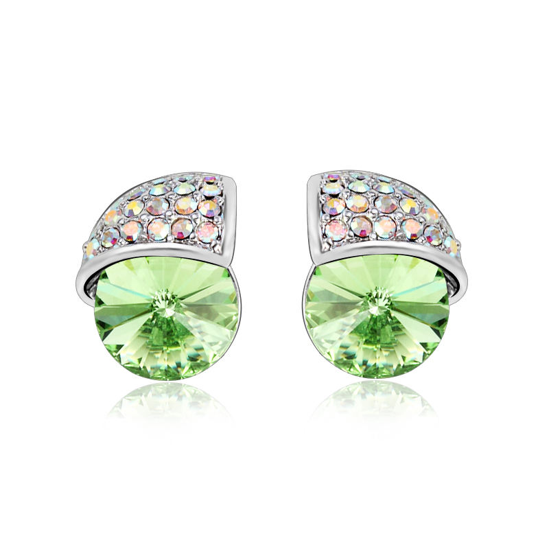 High quality Spiral Trendy Austrian crystal stud Earrings Fashion Beautiful Gift Jewelry for Women Dating Party Jewelry 20729