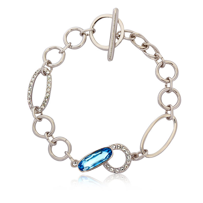 Small MOQ Beautiful Minuet Austrian Crystal Gold Plated Bracelet Fashion Gift Jewelry For woman Party Dating Bracelet 30085