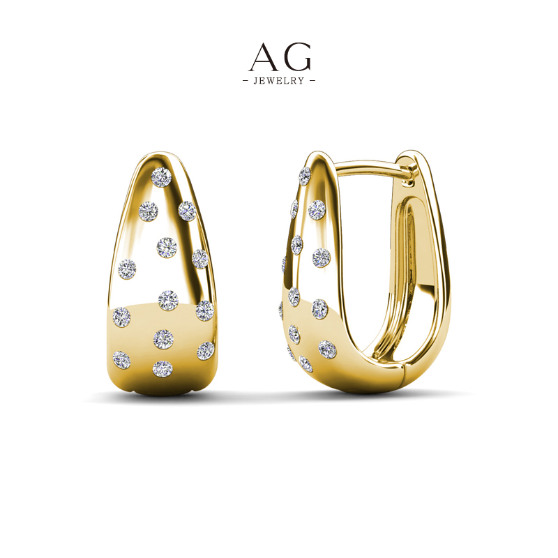 AG Crystal Stud Earrings Bulk Order Supplier BSCI Certified AGDE0823