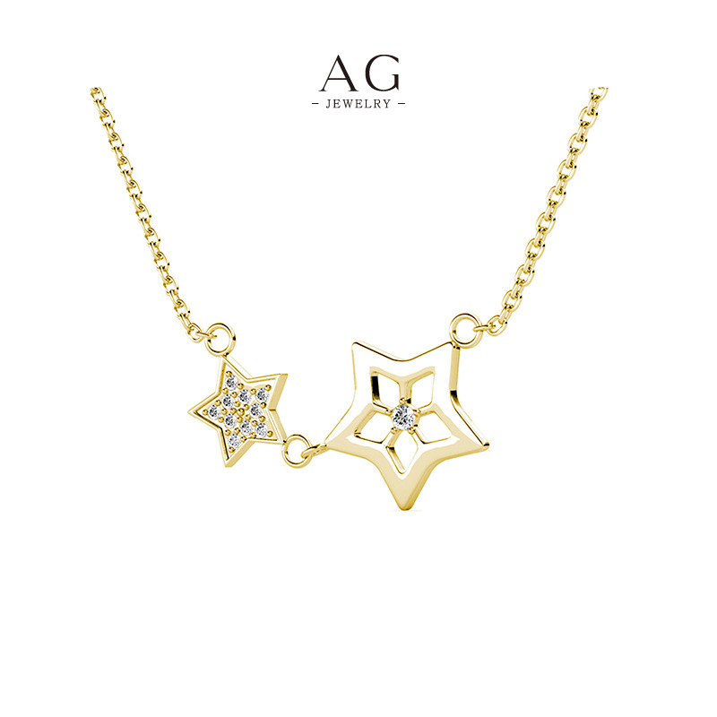 AG Star Pendant Necklace Celestial Jewelry BSCI Certified Supplier AGDPS0653
