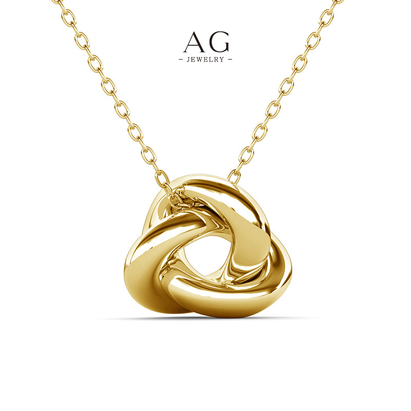 AG Polished Triple Loop Necklace Stacking Design AGDP0884
