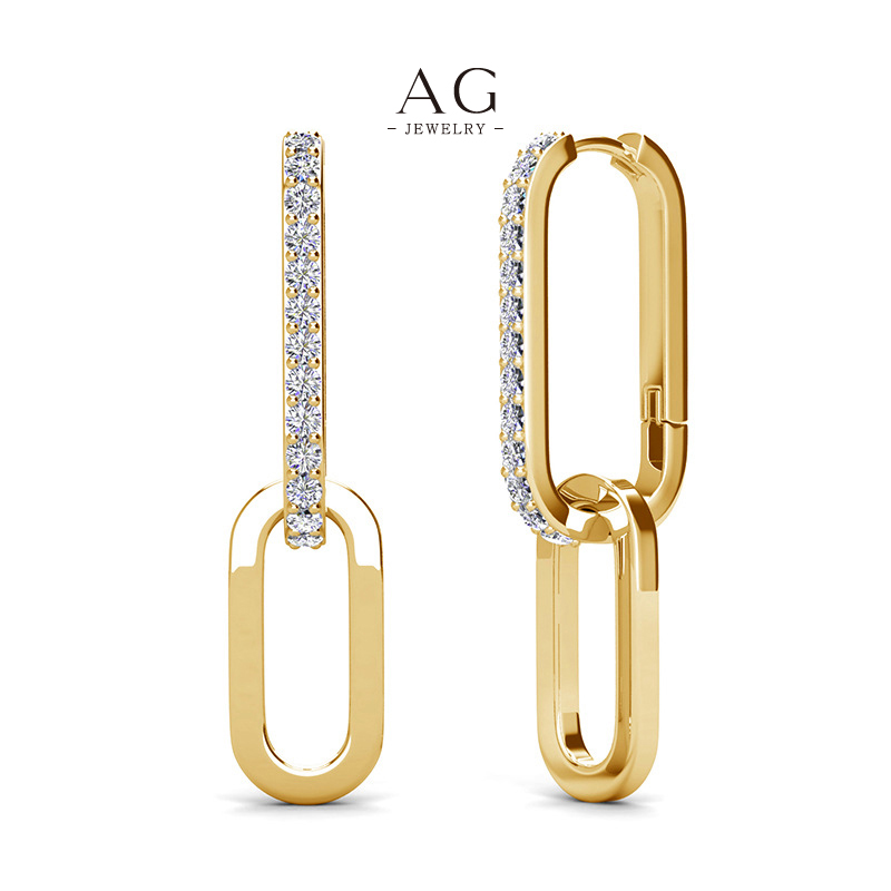 AG Modern Zirconia Earrings Contemporary Designs Bulk Supplier AGDE0896