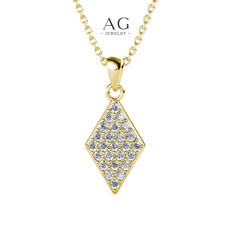 AG Diamond Shape Pendant Necklace Geometric Jewelry Collection AGDPS0633