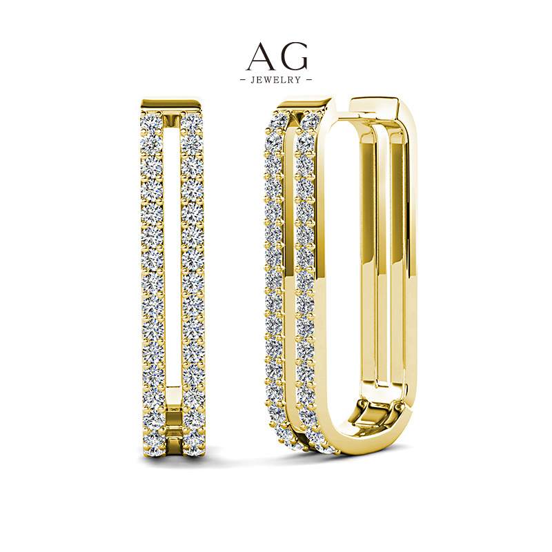 AG Minimalist Crystal Earrings Luxury Gift Set Small MOQ AGDE0856 