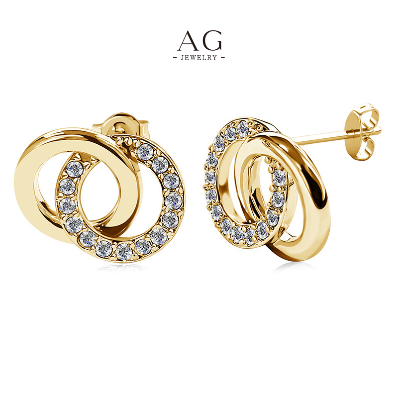 AG Artisan Crystal Earrings Handcrafted Design Collection AGDE0886