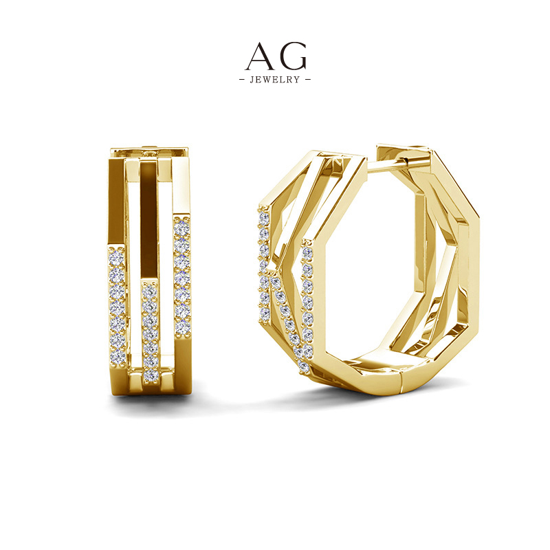 AG Statement Zirconia Earrings Bold Fashion Designs AGDE0905