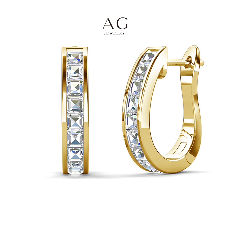 AG Vintage Inspired Zirconia Studs Retro Style Wholesale AGDE0892