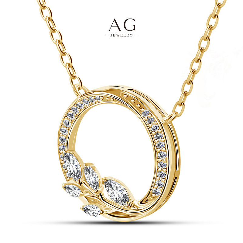 AG Premium Crystal Zirconia Necklace High Fashion Collection AGDP0834