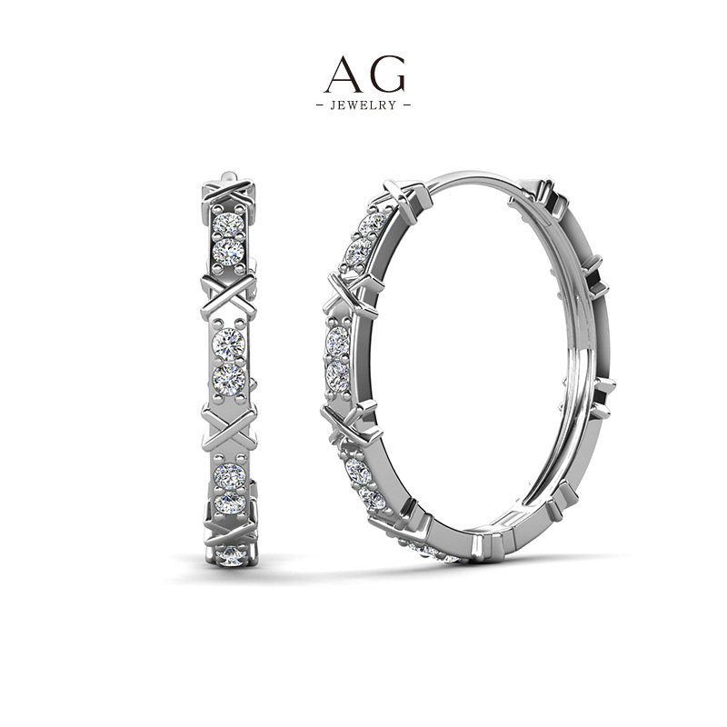 AG Premium Crystal Earrings OEM Service Available AG JEWELRY AGDE0863