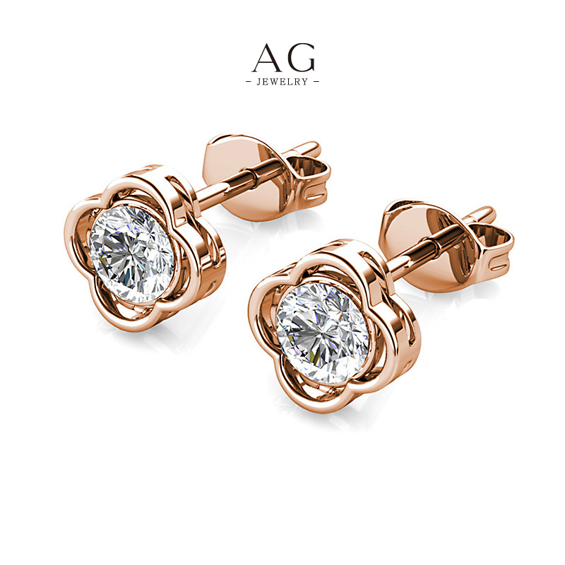 AG Modern Zirconia Earrings Innovative Design Concepts AGDES0441 