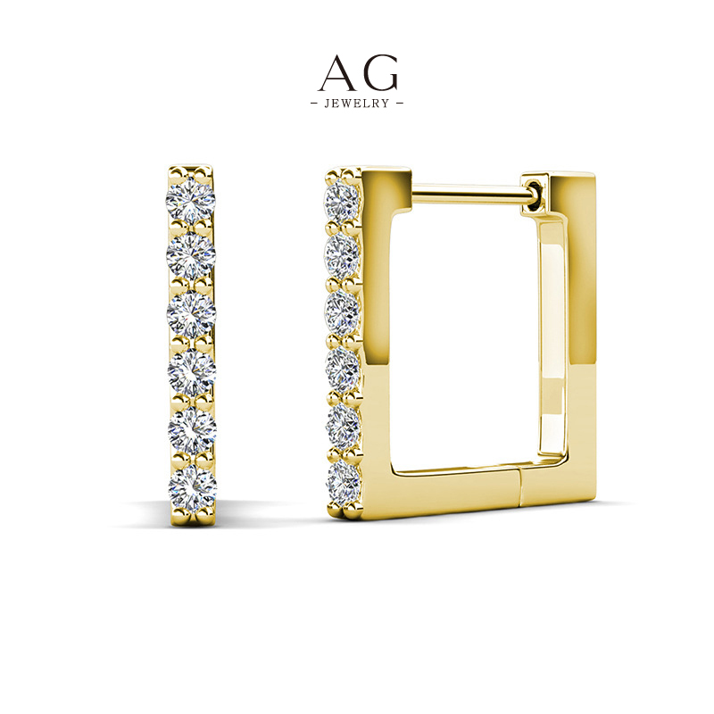 AG Dainty Crystal Earrings Delicate Jewelry Collection BSCI Certified AGDE0772 