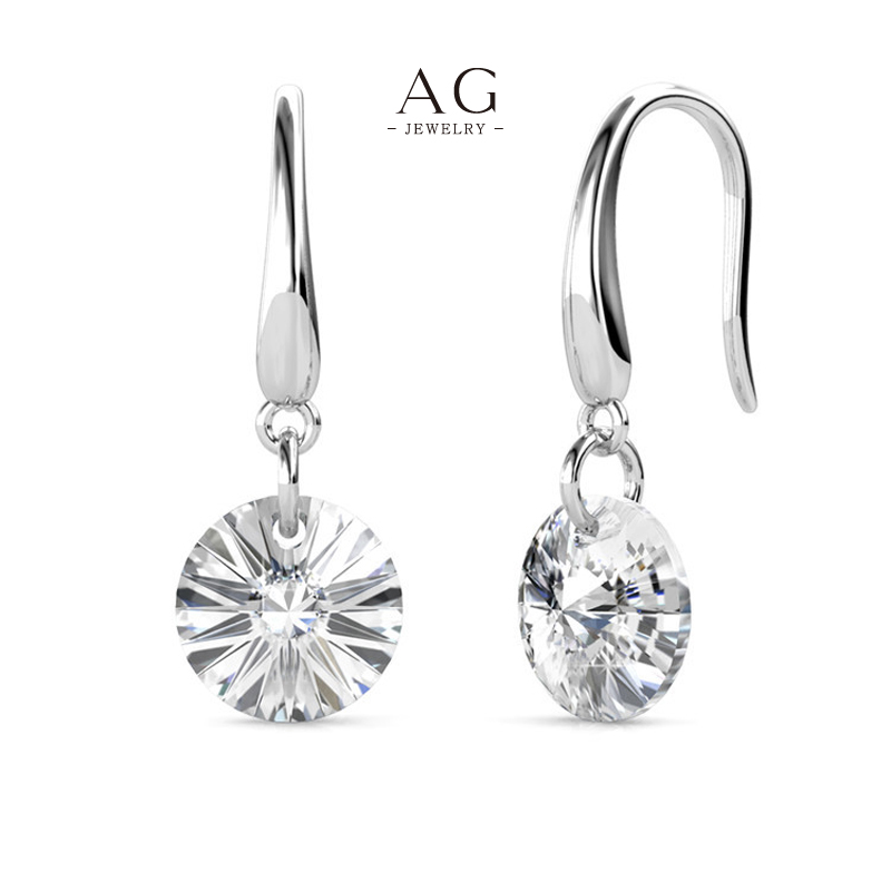 AG Birthstone Dangle Earrings 12 Color Collection Monthly Gemstone Jewelry AGDE0051