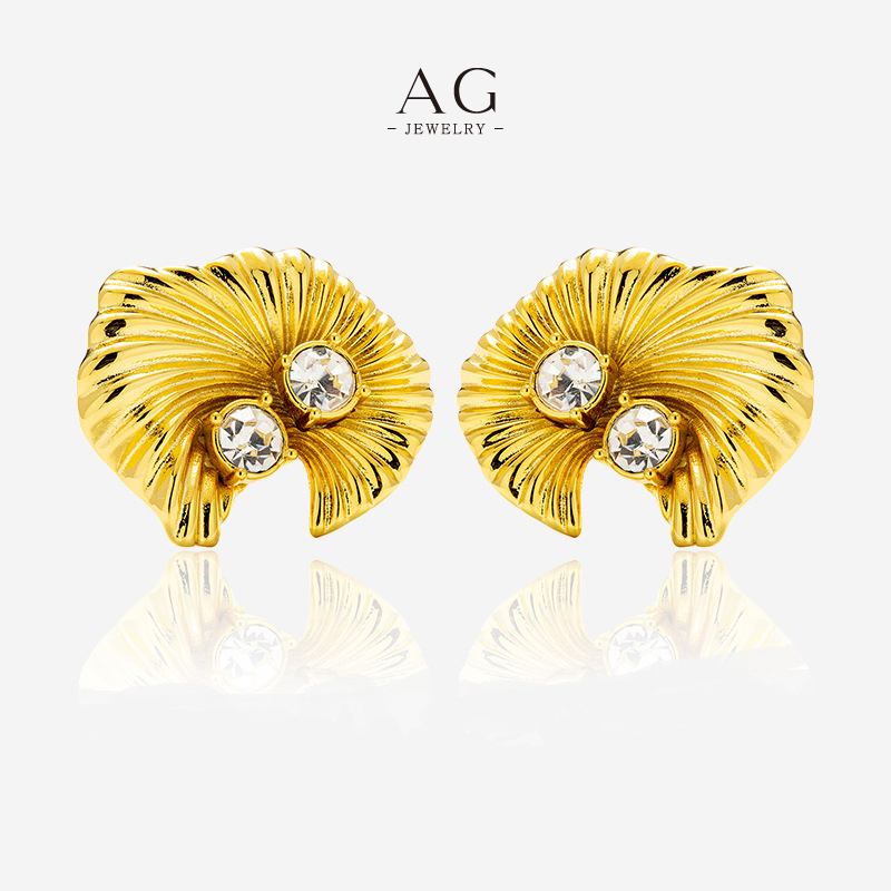 AG Minimalist Crystal Earrings Daily Wear Wholesale Price AGDE0787