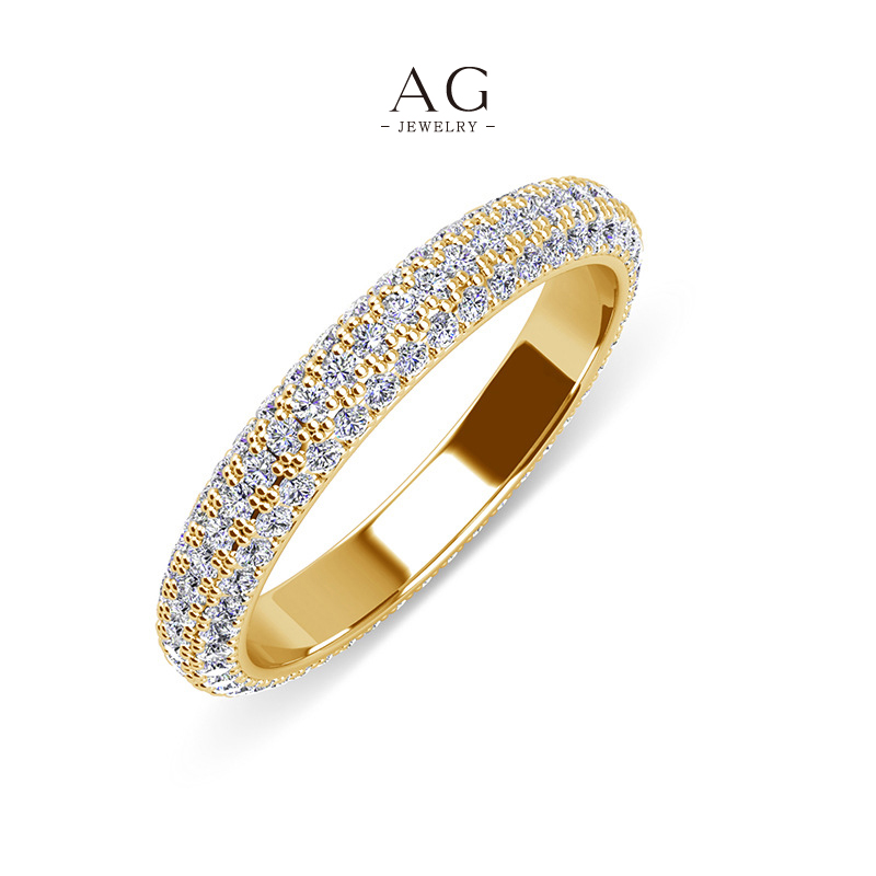 AG Premium Cut Zirconia Ring Luxury Gift Packaging AGDRS0146