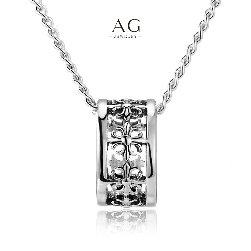 AG Men‘s Stainless Steel Engraved Ring Pendant Necklace Low Price Direct Factory Supplier AGD5208