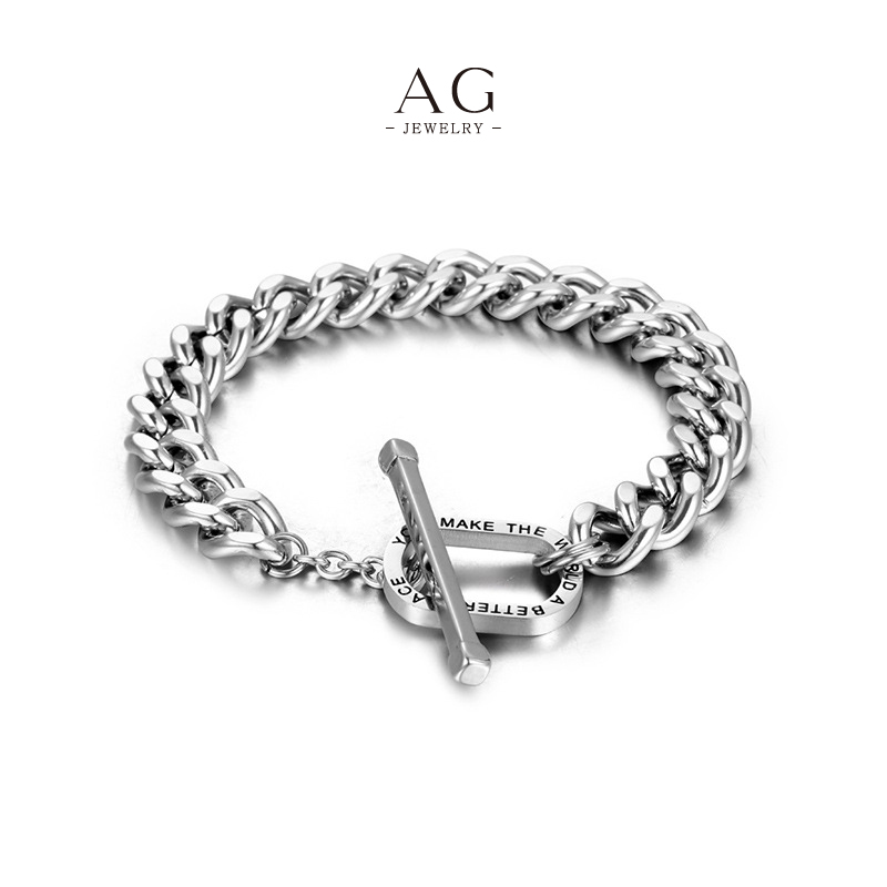 AG Men's Stainless Steel Cuff Low MOQ Custom Design AGYL480