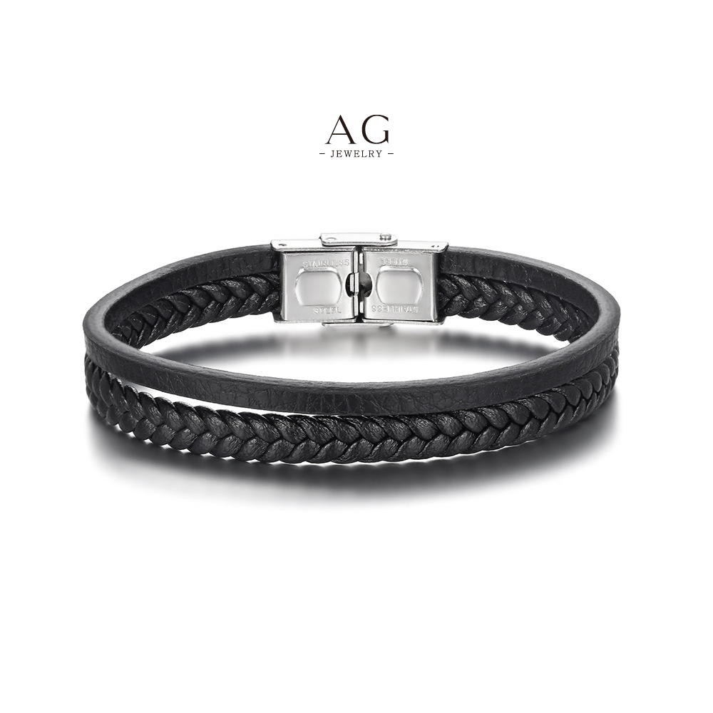 AG Men's PU Rope Bracelet Direct Factory Price OEM Service AG JEWELRY AGYL270