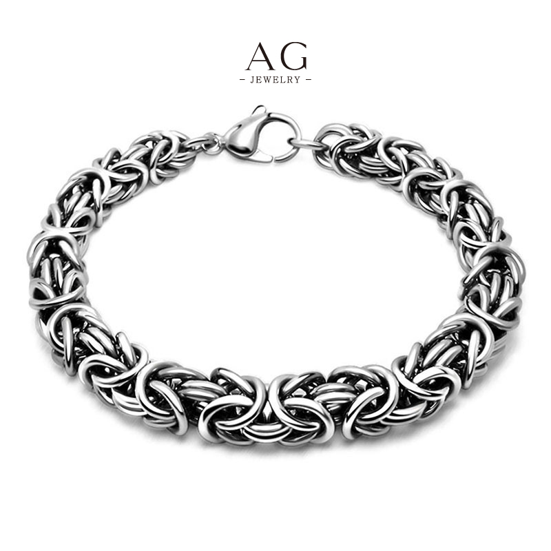 AG Men's Stainless Steel Link Bracelet Factory Price Small MOQ Supplier AGCE367 