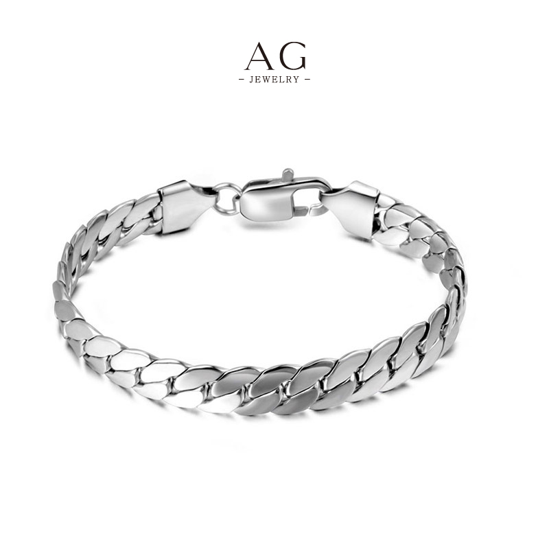 AG Men’s Steel Link Bracelet Core Collection OEM Service AGCE523
