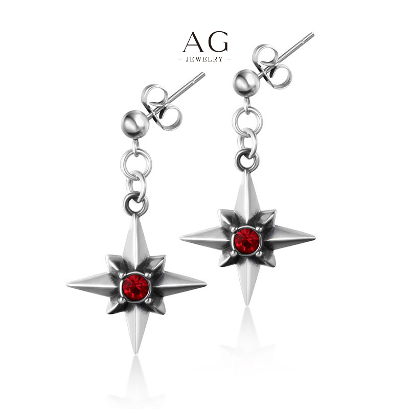 AG Men‘s Star Stud Earrings Celestial Jewelry Line Volume Order Supplier AG JEWELRY AGCF097