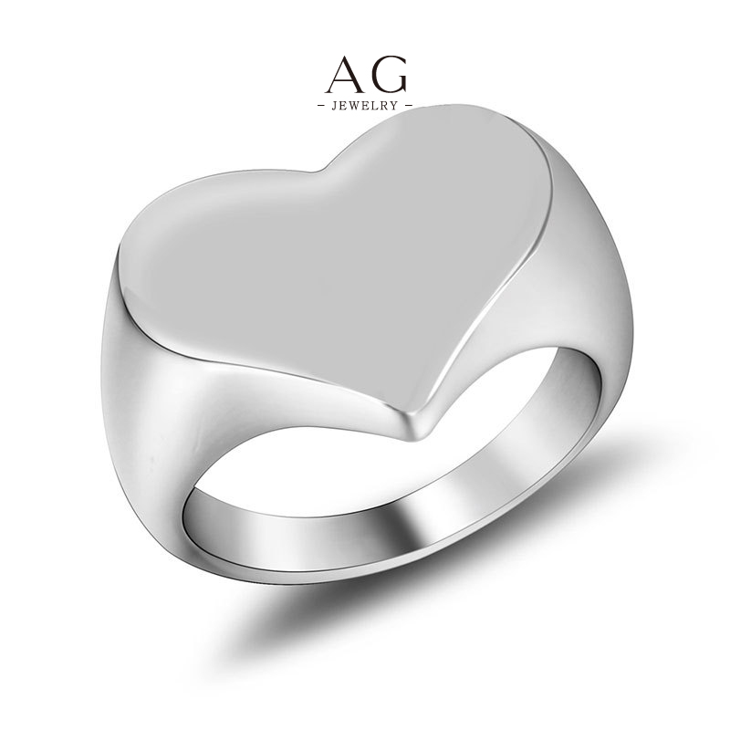 AG Men‘s Heart Ring Romantic Jewelry Line Wholesale Supplier AG JEWELRY AGSA083