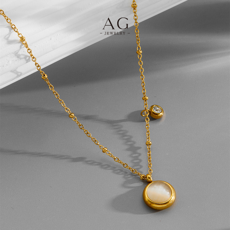 AG Natural Cat&lsquo;s Eye Chrysoberyl Pendant Necklace Mystical Chatoyant Gemstone Jewelry Line OEM Manufacturer AGN25067