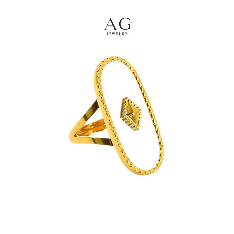 AG Raw Crystal Cocktail Ring Bold Organic Jewelry Line Wholesale Supplier AG1691