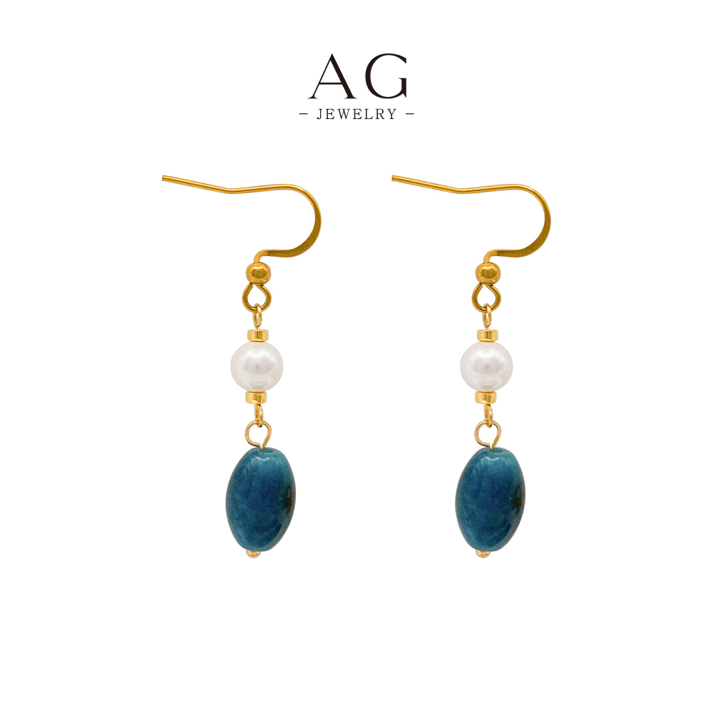 AG Vintage Gemstone Drop Earrings Antique Style Healing Jewelry Line Wholesale Supplier AG10001 