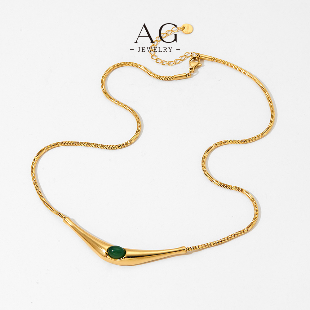 AG Raw Crystal Point Necklace Energy Healing Jewelry Line Wholesale Supplier AGD1452 