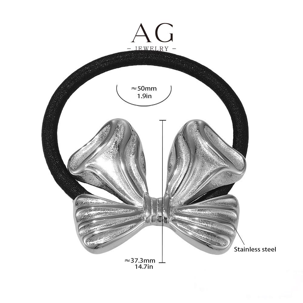 AG Stainless Steel Butterfly Hair Tie Elegant Design Small MOQ Manufacturer AGE588