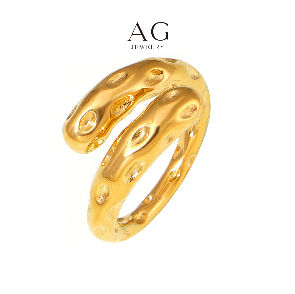 AG Stainless Steel Embracing Couple Ring Romantic Jewelry Factory Direct Wholesale Price AGA573 