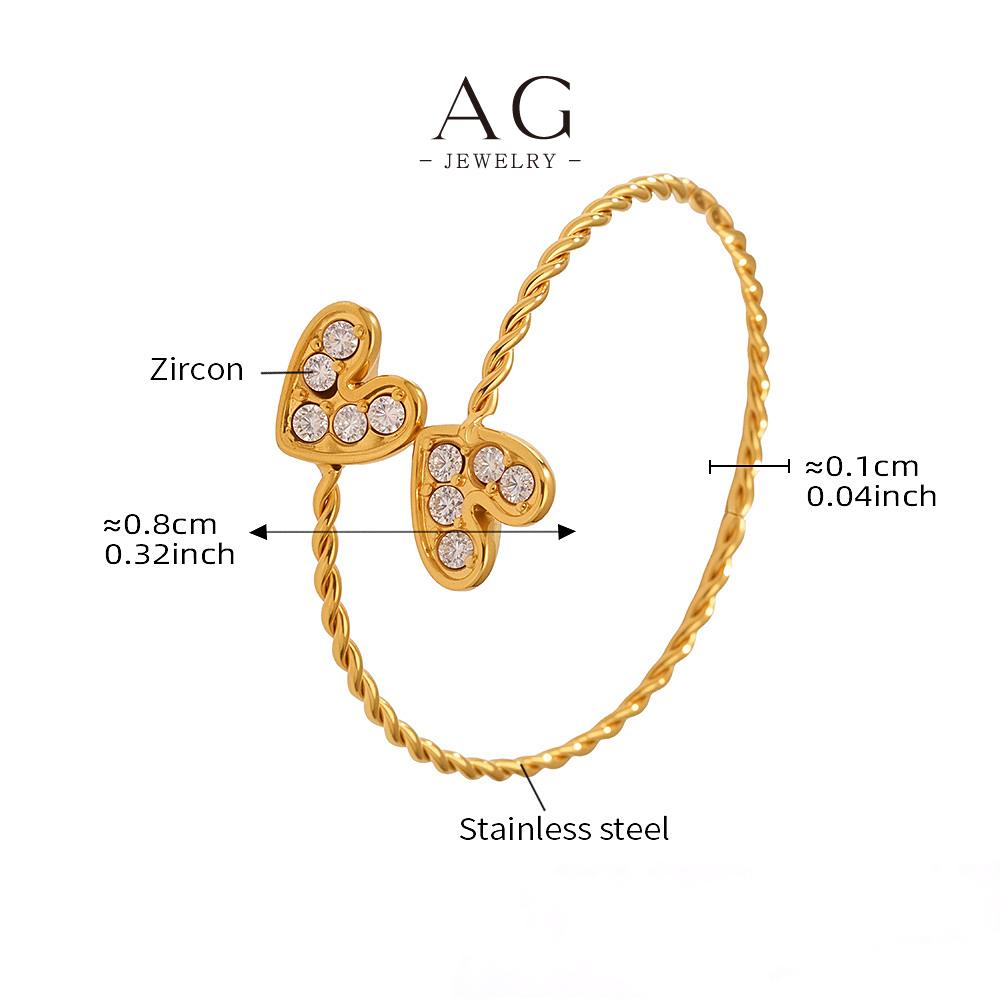 AG Stainless Steel Love Symbol Ring Factory Price BSCI Certified AGA765