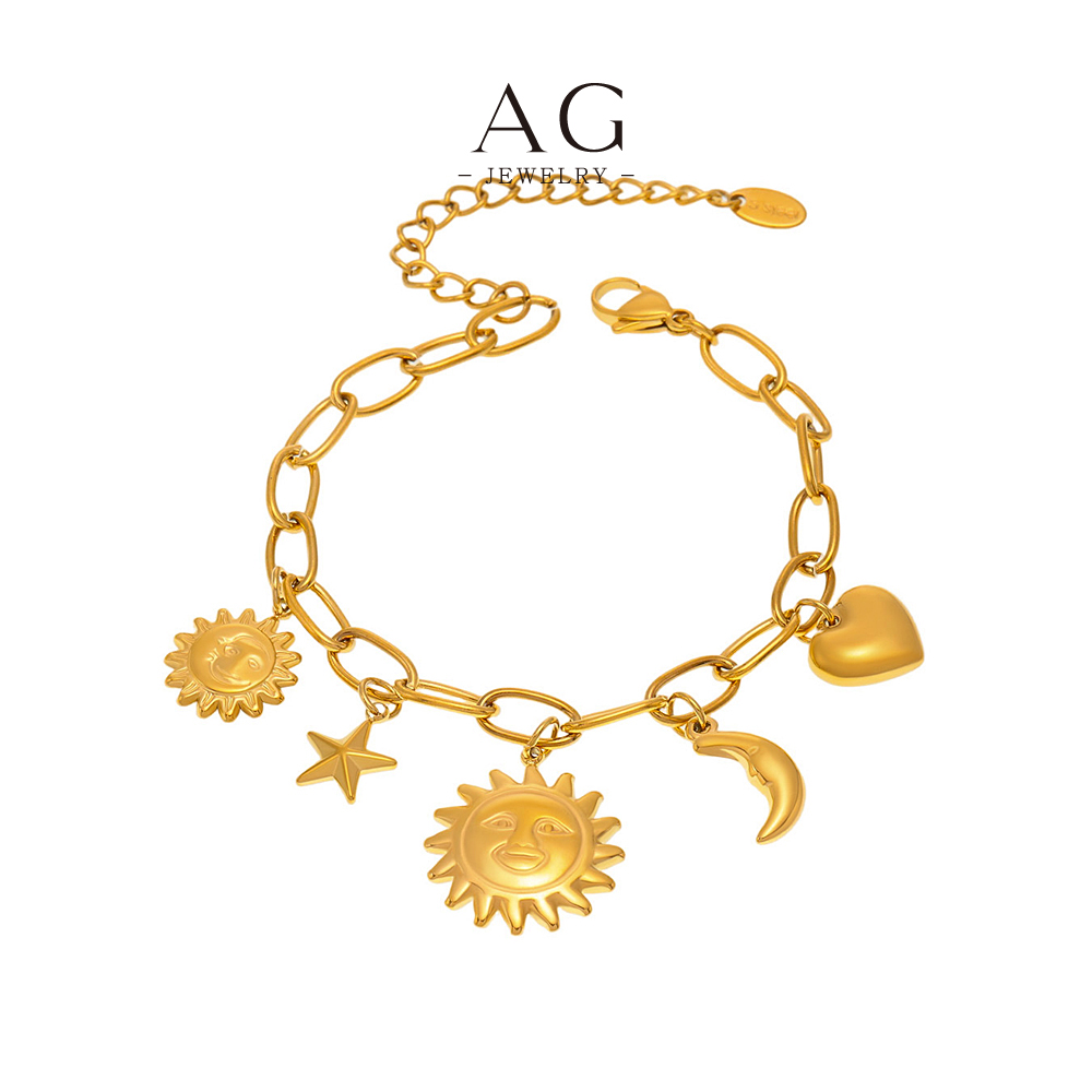 AG Stainless Steel Charm Bracelet Chain Base Premium Jewelry Making Supply AGE633