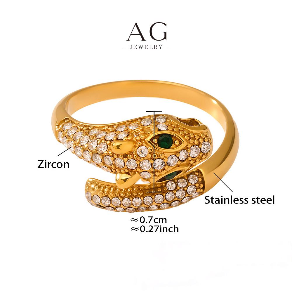AG Stainless Steel Snake Ring Animal Theme Jewelry Factory Direct Small MOQ AGA759