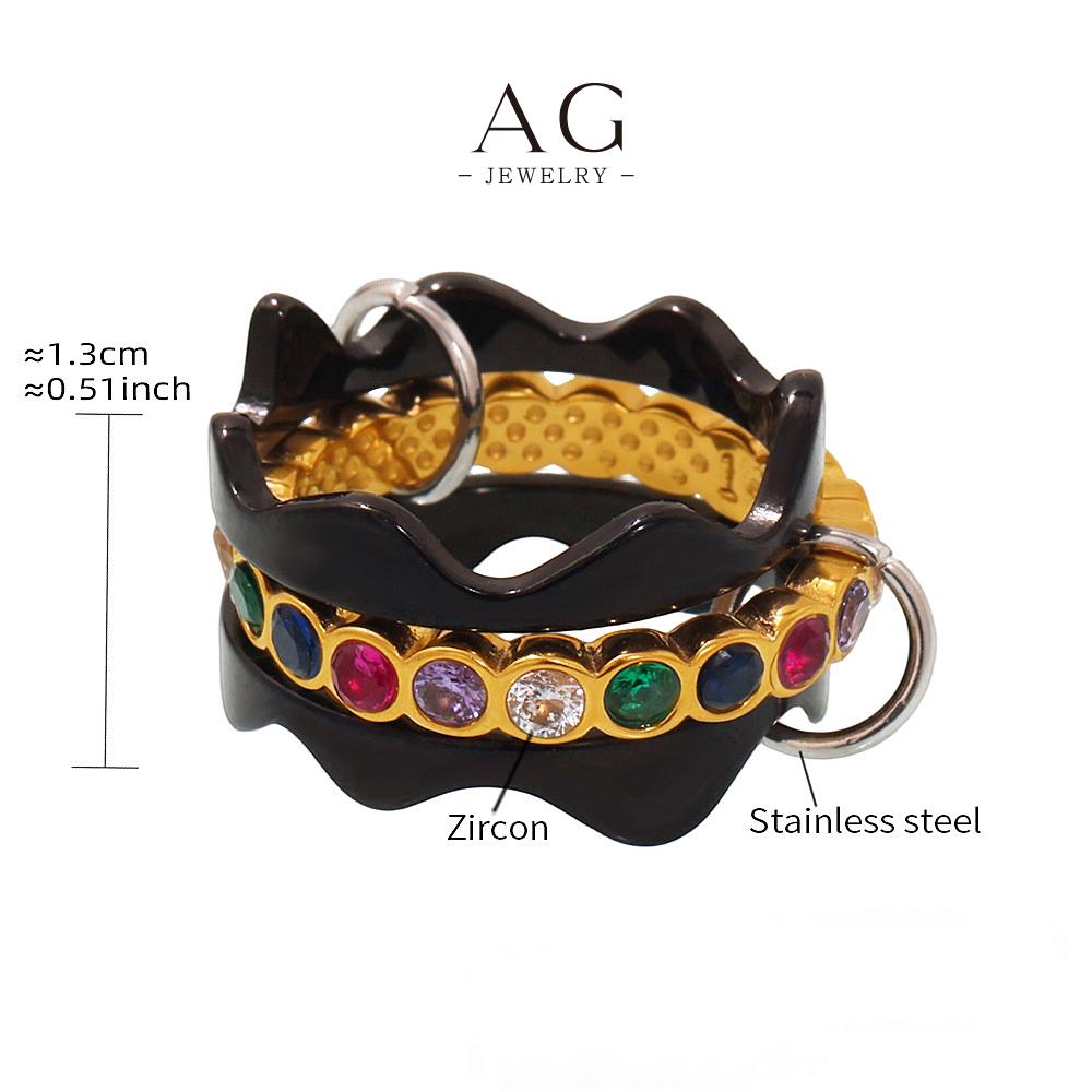 AG Stainless Steel Stacking Spiral Ring Trending Design Jewelry Bulk Order Supplier AGA999