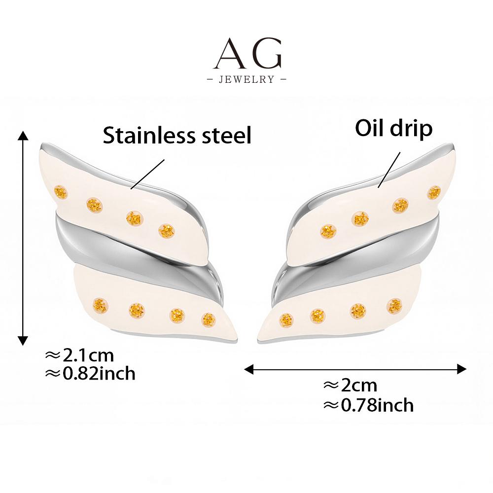 AG Stainless Steel Artistic Resin Earrings Designer Collection AG JEWELRY AGF346 