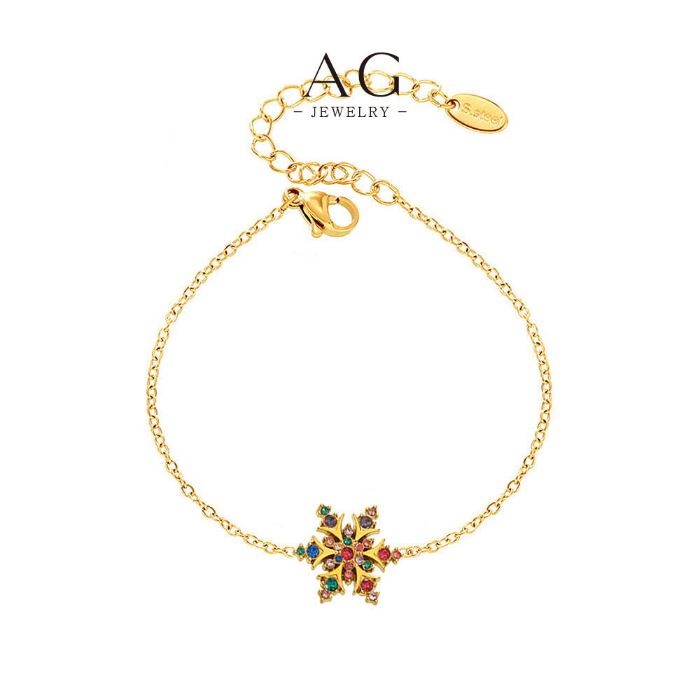AG Christmas Snowflake Jewelry Set Necklace Earrings Bracelet Holiday Collection AGTXE217