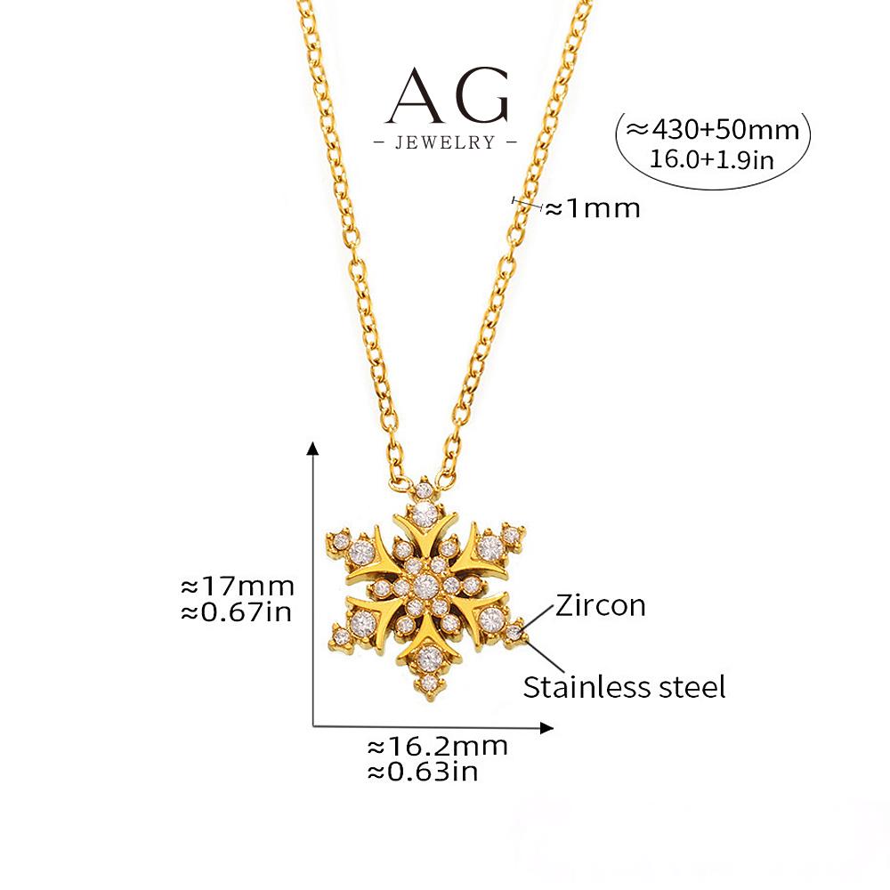 AG Christmas Snowflake Jewelry Set Necklace Earrings Bracelet Holiday Collection AGTXP217