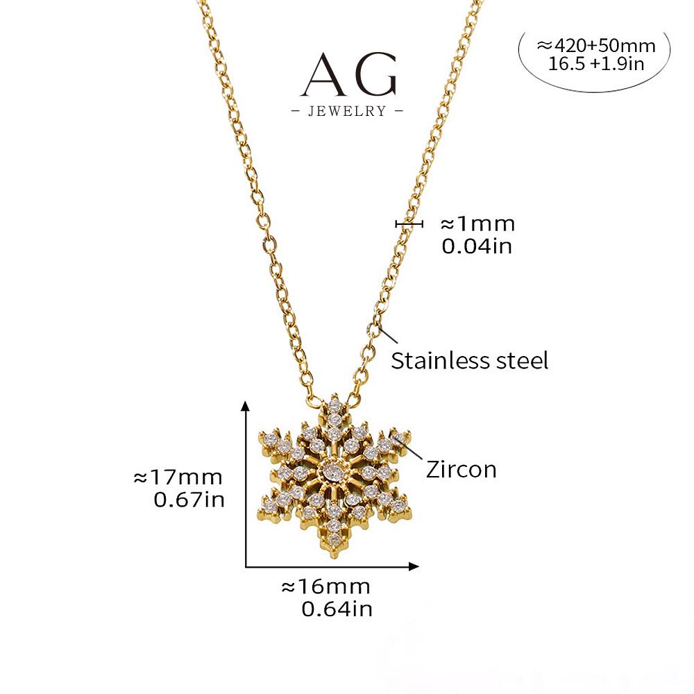 AG Snowflake Crystal Jewelry Set Icy Winter Holiday Collection AGTXP219