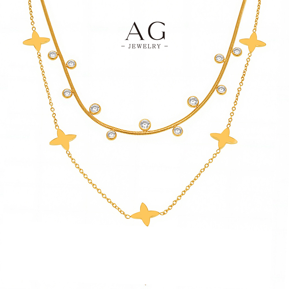 AG Twinkle Star Necklace Stainless Steel Celestial Charm Jewelry AGP1331