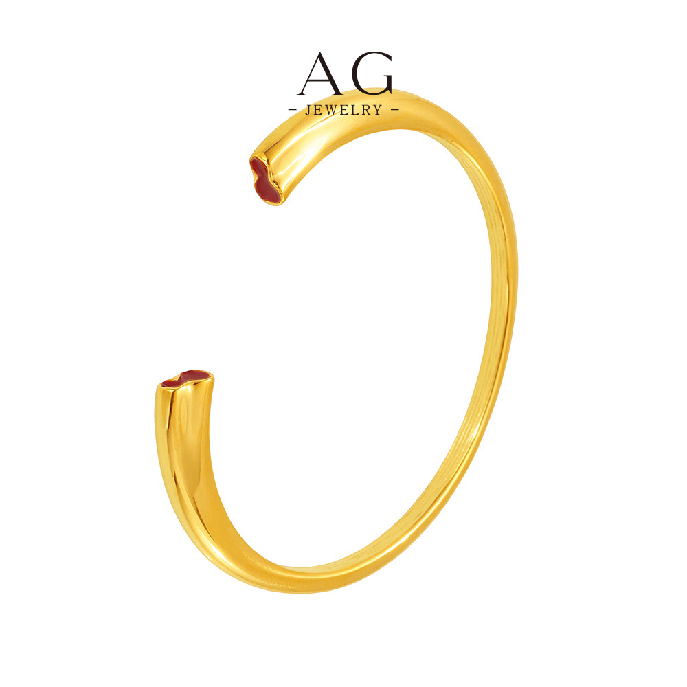 AG Stainless Steel Wide Cuff Bangle Statement Arm Jewelry AG JEWELRY AGZ396