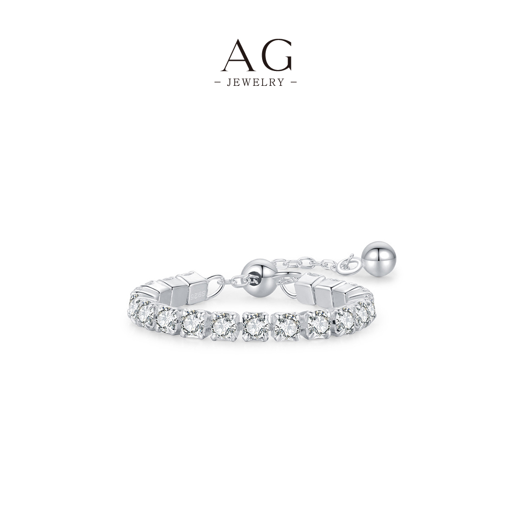 AG Eternity Band Ring 925 Sterling Silver Full Circle Promise Jewelry AGJ9015