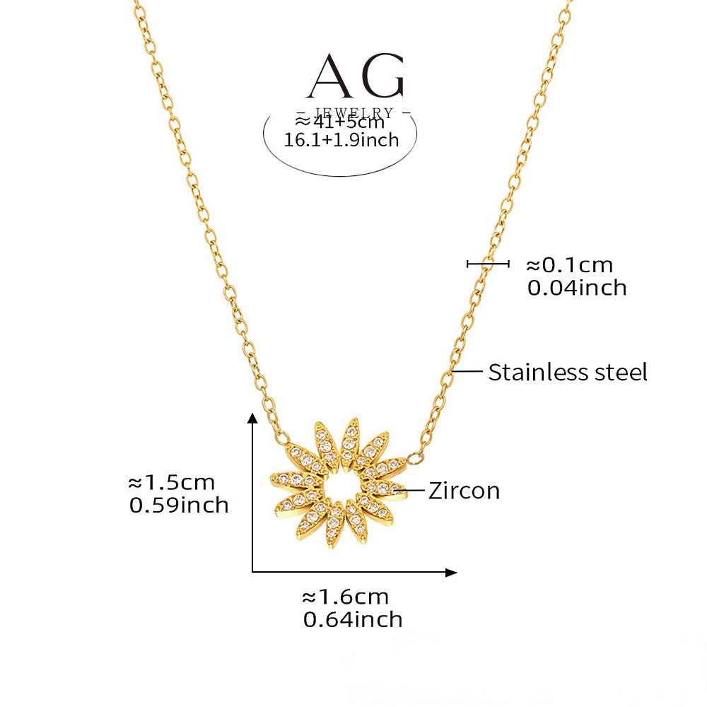 AG Sunflower Jewelry Set Necklace Bracelet Garden Theme Collection AGTXP306