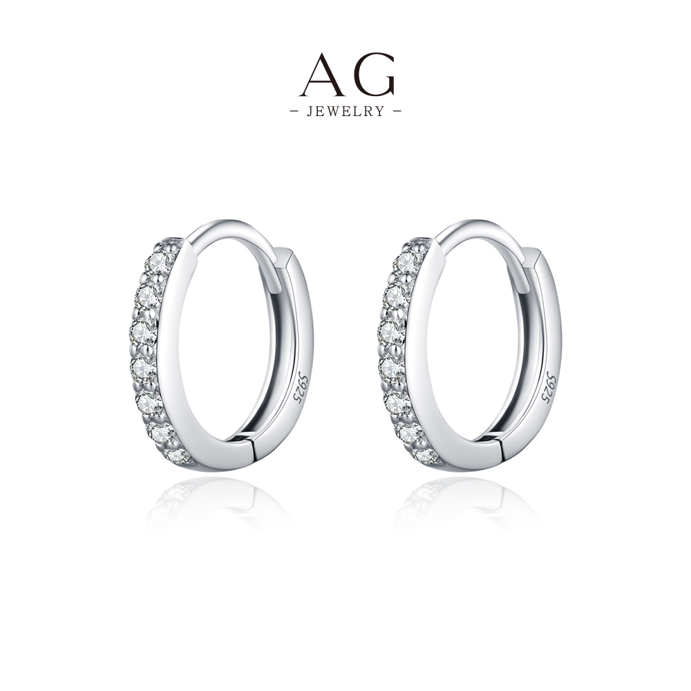AG 925 Silver Zircon Earrings Perfect Gift for Women Elegant Jewelry AGMSE0094 
