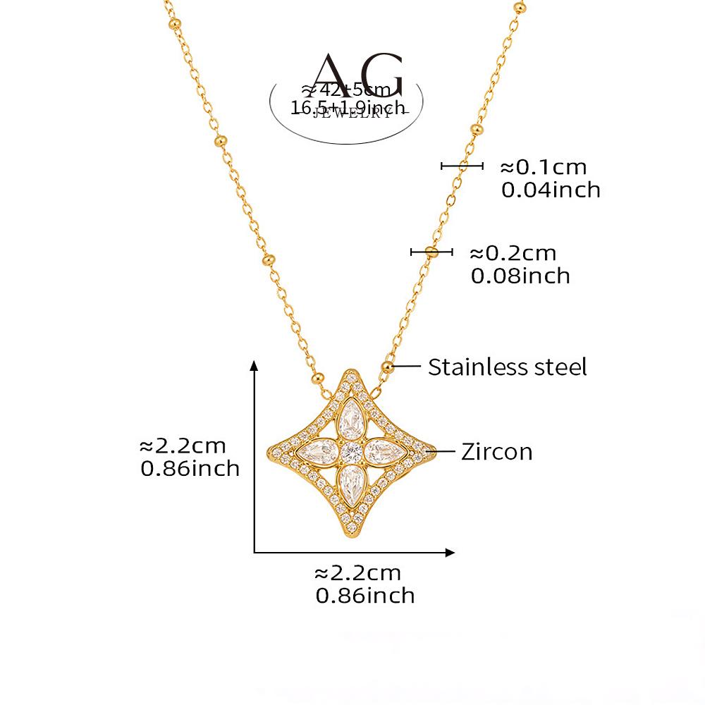 AG Diamond Shape Jewelry Set Necklace Bracelet Earrings Ring Geometric Collection AGTXP294
