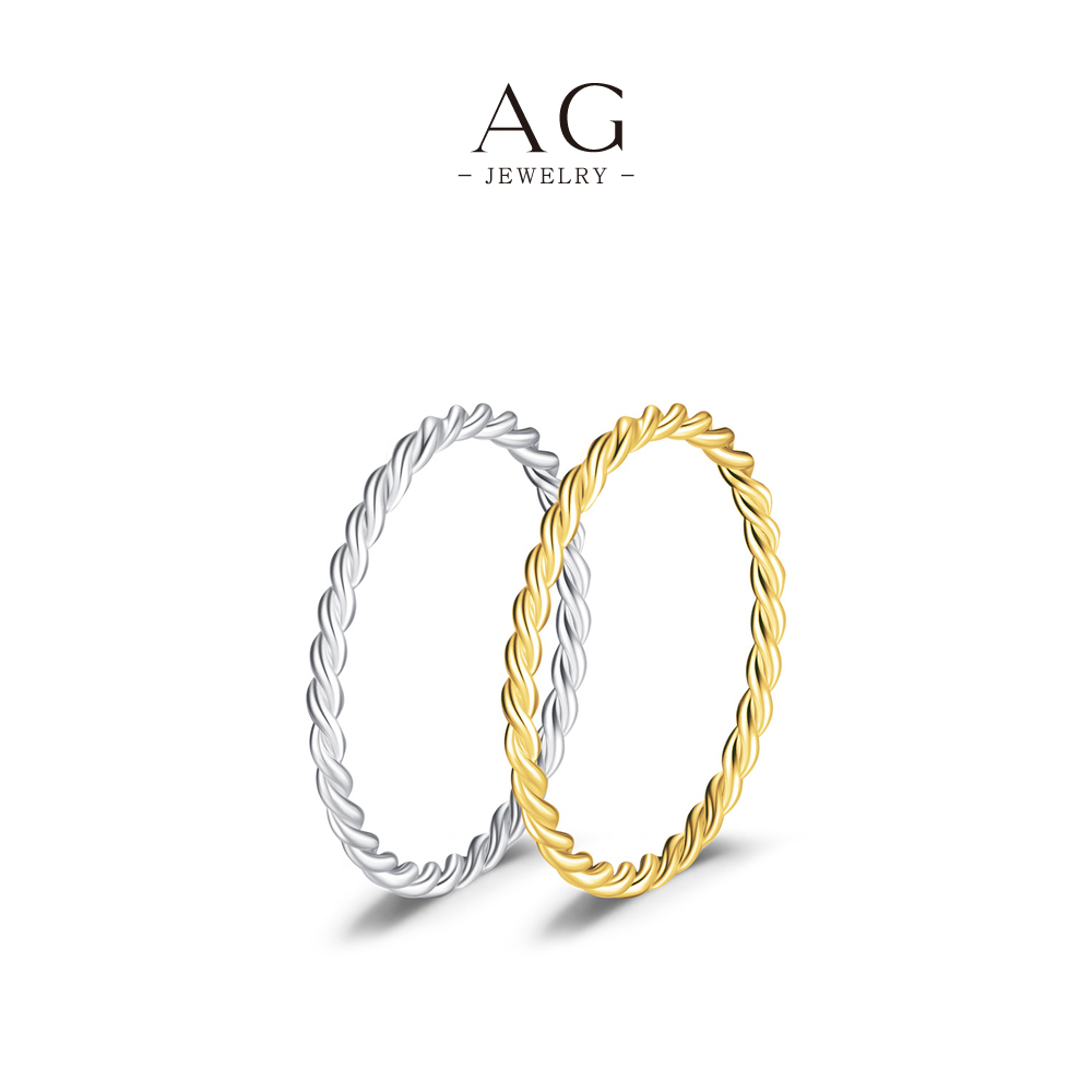 AG Water Ripple Ring 925 Sterling Silver Fluid Motion Jewelry AGJT352