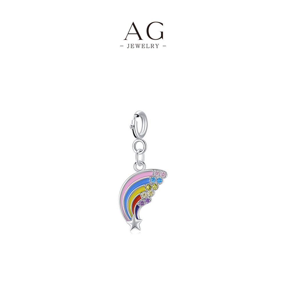 AG Dolphin Resin Art Pendant 925 Silver Playful Marine Life Charm AGRHN1131