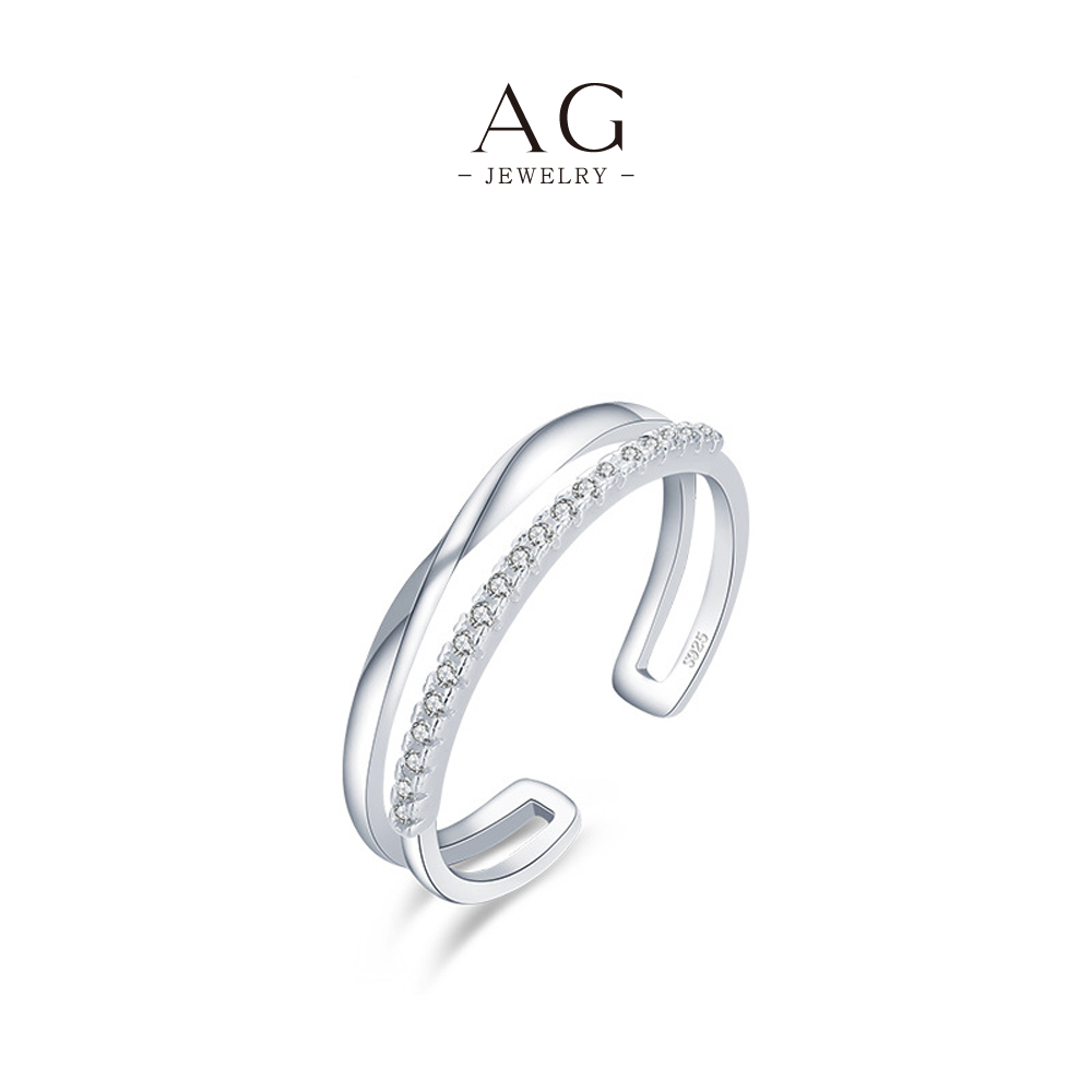 AG Classic Solitaire Ring 925 Sterling Silver Timeless Engagement Jewelry AGJ5831